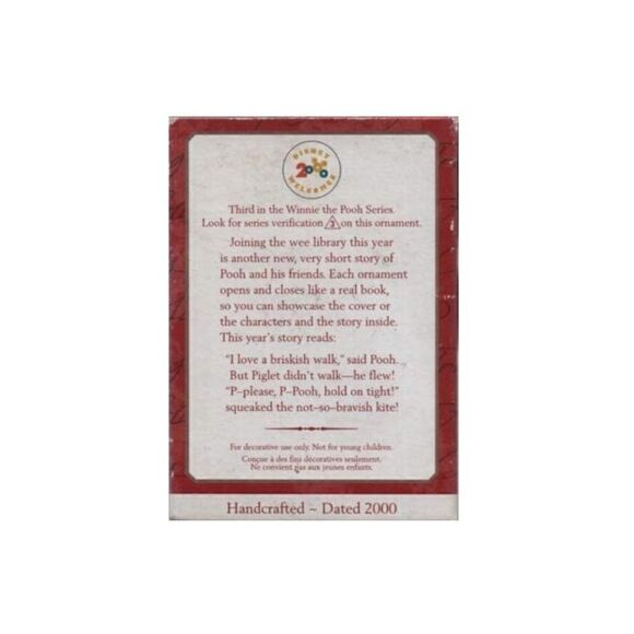 Hallmark 2000 Ornament A Blustery Day # 3 Winnie The Pooh Series NEW Vintage - Picture 6 of 8
